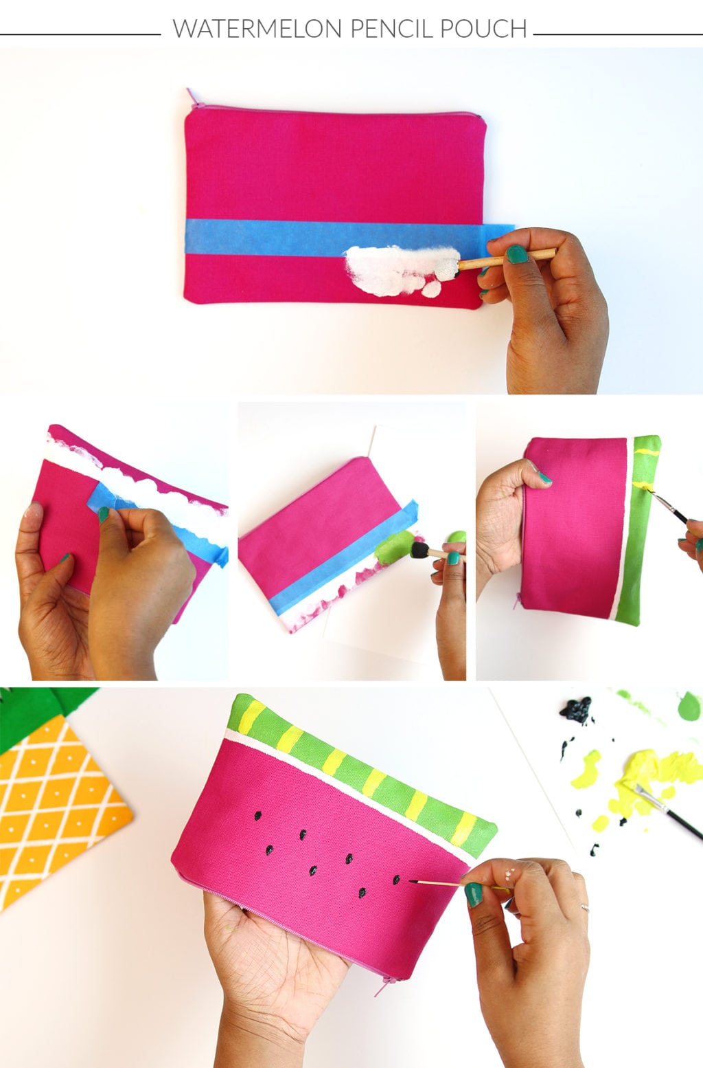 DIY Fruit Pencil Pouches | Damask Love