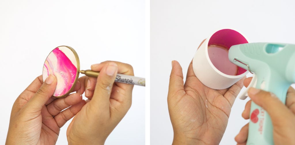 DIY Marbled Clay and Wooden Bracelet Jewelry Boxes | damask love