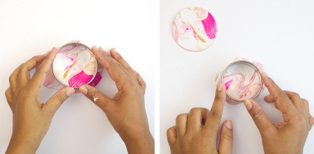 DIY Marbled Clay and Wooden Bracelet Jewelry Boxes | damask love