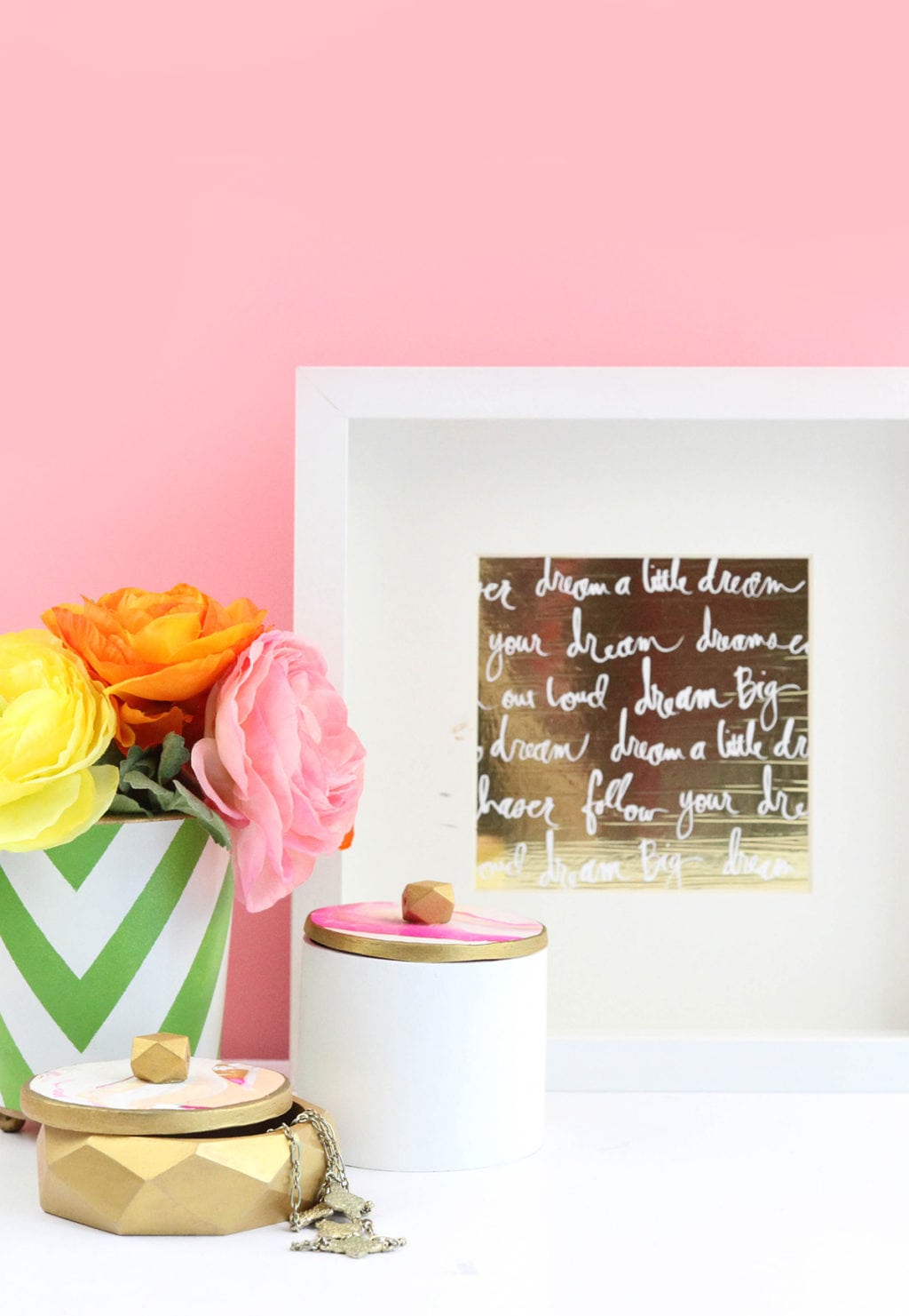 DIY Marbled Clay and Wooden Bracelet Jewelry Boxes | damask love