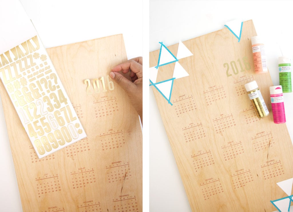 Handstamped Wood Calendar | damask love