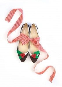 Diy Christmas Holly Berry Shoes