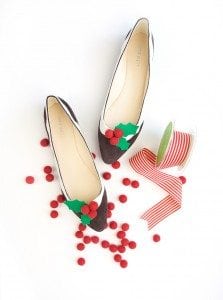 Diy Christmas Holly Berry Shoes