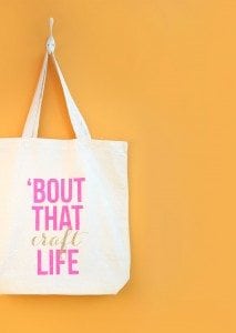 diy Freezer paper stencil tote bag