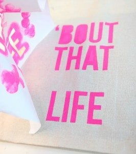 diy Freezer paper stencil tote bag