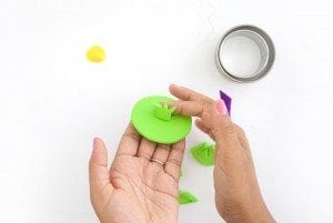 Create DIY Fruity Wooden Bracelet Trinket Boxes with a wooden bracelet and clay to create the perfect desk accessory