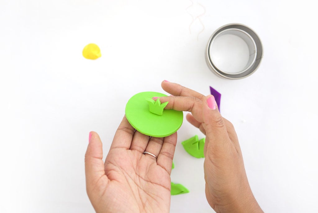 Create DIY Fruity Wooden Bracelet Trinket Boxes with a wooden bracelet and clay to create the perfect desk accessory