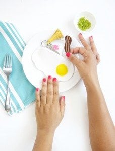 DIY Fried Egg Felt Zipper Pouch