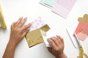 Create your own easy diy foiled stationery that rivals anything you can get at the store. It's quick and uses basic crafting supplies.