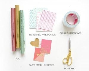 Create your own easy diy foiled stationery that rivals anything you can get at the store. It's quick and uses basic crafting supplies.