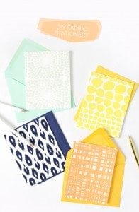 Use fabric scraps to create beautiful textured DIY Fabric Stationery. A great project for beginner crafters who love beautiful stationery and cards.