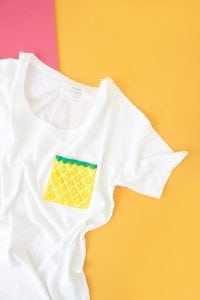 Use an Old Navy Tee to create perfect summertime DIY fruit pocket tees.