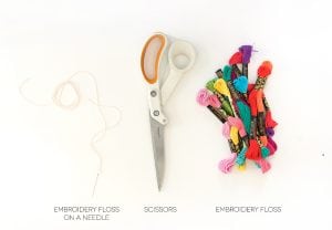 Use embroidery floss to create bold DIY tiered tassels for your beach tote.