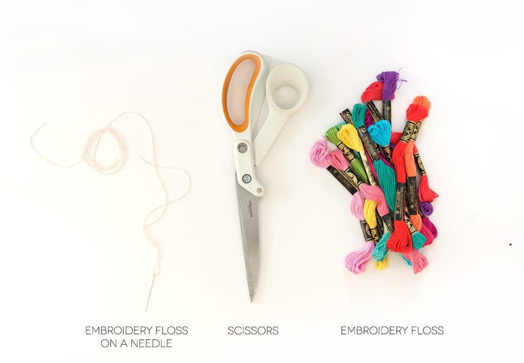 Use embroidery floss to create bold DIY tiered tassels for your beach tote.