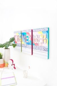 Print your own affordable easy DIY Tryptic Wall art from your at home Canon iP8720 Crafting Printer.