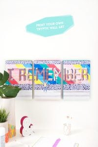 Print your own affordable easy DIY Tryptic Wall art from your at home Canon iP8720 Crafting Printer.