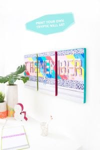 Print your own affordable easy DIY Tryptic Wall art from your at home Canon iP8720 Crafting Printer.