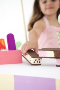 Use your Cricut Explore and a cardboard box to create a child's pretend play ice cream cart