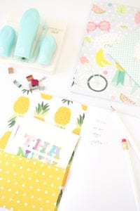 Introducing the new We R Memory Keepers Staple Board that let's you staple anywhere on the page. Use it to create these Easy Stapled Notebooks in minutes