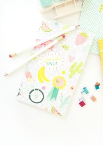 Introducing the new We R Memory Keepers Staple Board that let's you staple anywhere on the page. Use it to create these Easy Stapled Notebooks in minutes