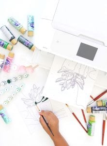 A throwback craft that you are going to love. This printable paint by number is easy and gives you foolproof results with a color key showing each color you need to complete the design.