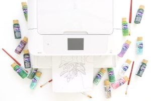 A throwback craft that you are going to love. This printable paint by number is easy and gives you foolproof results with a color key showing each color you need to complete the design.