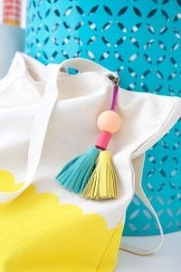 Tassels will never go out of style so why not create these leather and wood bead tassels in just a few steps.Your tote bag will thank you.