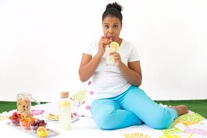 Use your Cricut Explore to create this Cricut Iron-On Picnic Blanket featuring bold colors and on-trend