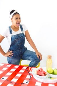 Learn how to paint gingham onto your table top and create the perfect place for hosting indoor picnics year round!