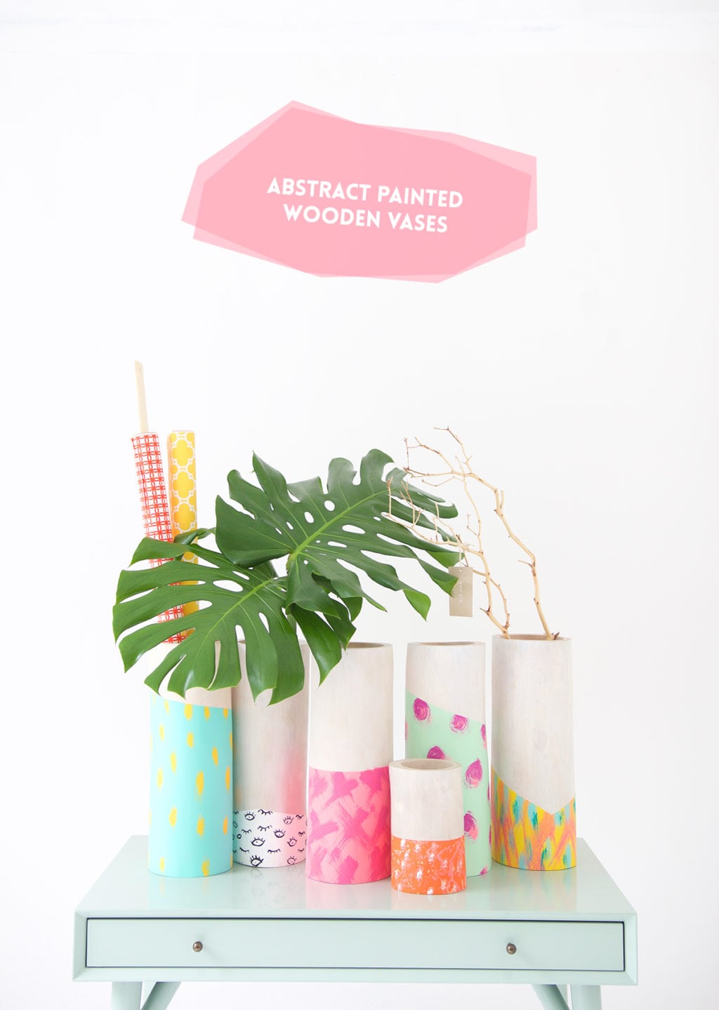 DIY Painted Wooden Vases are super simple to create with just basic supplies and a little imagination. This affordable craft will bring so much creativity into your home decor.
