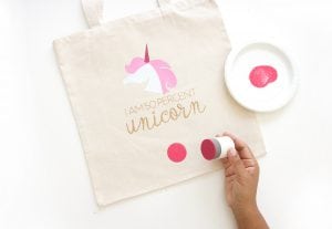 Celebrate your inner unicorn with this easy to make DIY Unicorn Tote Bag perfect for back to school or everyday use.