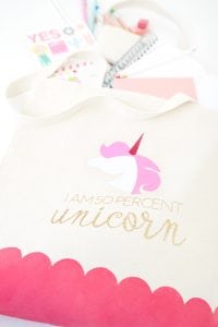 Celebrate your inner unicorn with this easy to make DIY Unicorn Tote Bag perfect for back to school or everyday use.