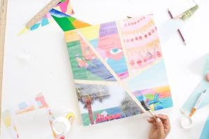 Turn your printed photos into a statement piece with this simple DIY Abstract Photo art made with wood and letter sized photos
