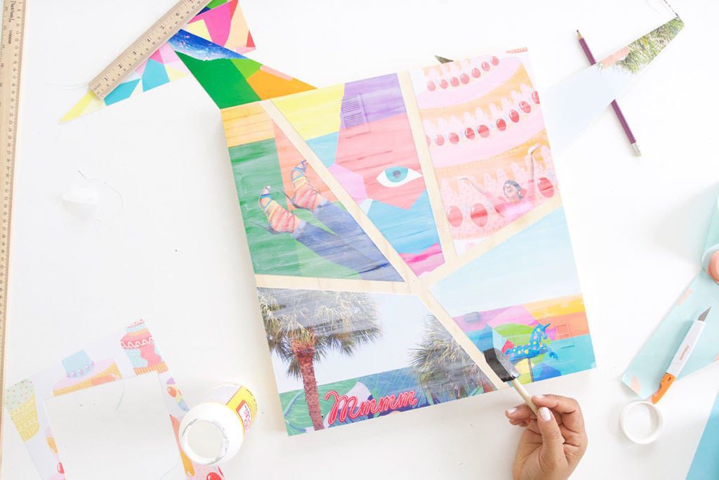 Turn your printed photos into a statement piece with this simple DIY Abstract Photo art made with wood and letter sized photos