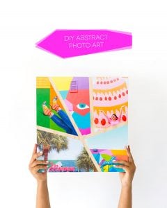 Turn your printed photos into a statement piece with this simple DIY Abstract Photo art made with wood and letter sized photos