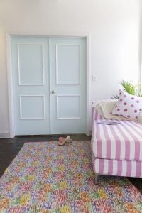 The DIY Stylish Painted Doors with Moulding are a simple and affordable way to upgrade a plain door into something impressive.