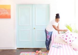 The DIY Stylish Painted Doors with Moulding are a simple and affordable way to upgrade a plain door into something impressive.