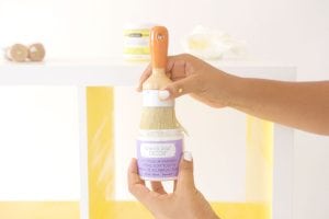 Chalk paint can be modern! Use it to create this Modern Ikea Hack Shelf with DecoArt Chalk Paints. Thick coverage means one coat and quick results!