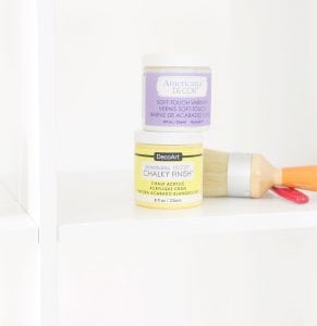 Chalk paint can be modern! Use it to create this Modern Ikea Hack Shelf with DecoArt Chalk Paints. Thick coverage means one coat and quick results!