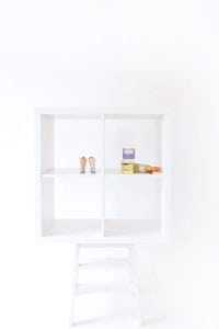 Chalk paint can be modern! Use it to create this Modern Ikea Hack Shelf with DecoArt Chalk Paints. Thick coverage means one coat and quick results!