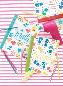 These printable composition notebook covers are perfect for school-age kids and grown ups too! If you love colorful designs, these are for you!