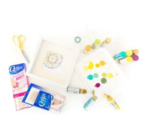 Dots have never been easier! Create this DIY Q-TIPS Mandala Art with supplies you already have on hand!