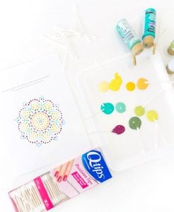 Dots have never been easier! Create this DIY Q-TIPS Mandala Art with supplies you already have on hand!