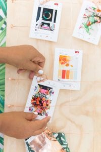 Move over cork board! Ring in the autumn season by featuring all your favorite images on this DIY Copper Wire Inspiration Board.