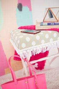 DIY Luggage Rack Ottoman | damask love