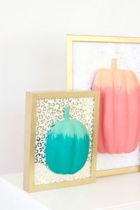 celebrate fall with bold colors and these easy DIY paper pumpkin wall art pieces. All you need is paint!