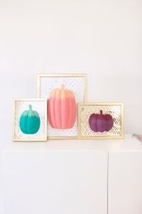 celebrate fall with bold colors and these easy DIY paper pumpkin wall art pieces. All you need is paint!