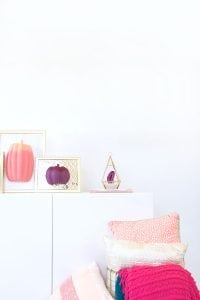 celebrate fall with bold colors and these easy DIY paper pumpkin wall art pieces. All you need is paint!