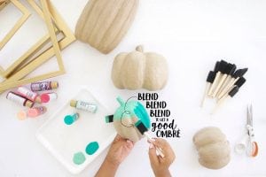 celebrate fall with bold colors and these easy DIY paper pumpkin wall art pieces. All you need is paint!