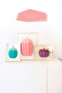 celebrate fall with bold colors and these easy DIY paper pumpkin wall art pieces. All you need is paint!